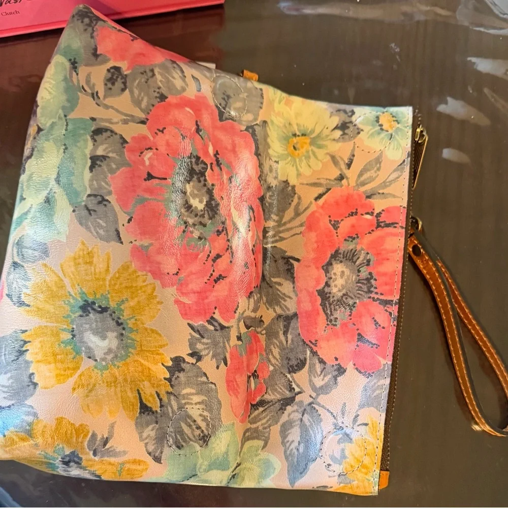 Patricia Nash Floral Foldover Clutch - Pink, Yellow, Teal